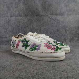Colorwerks Shoes Womens 11 Sneakers Fashion Beaded Floral Vintage Casual Trainer